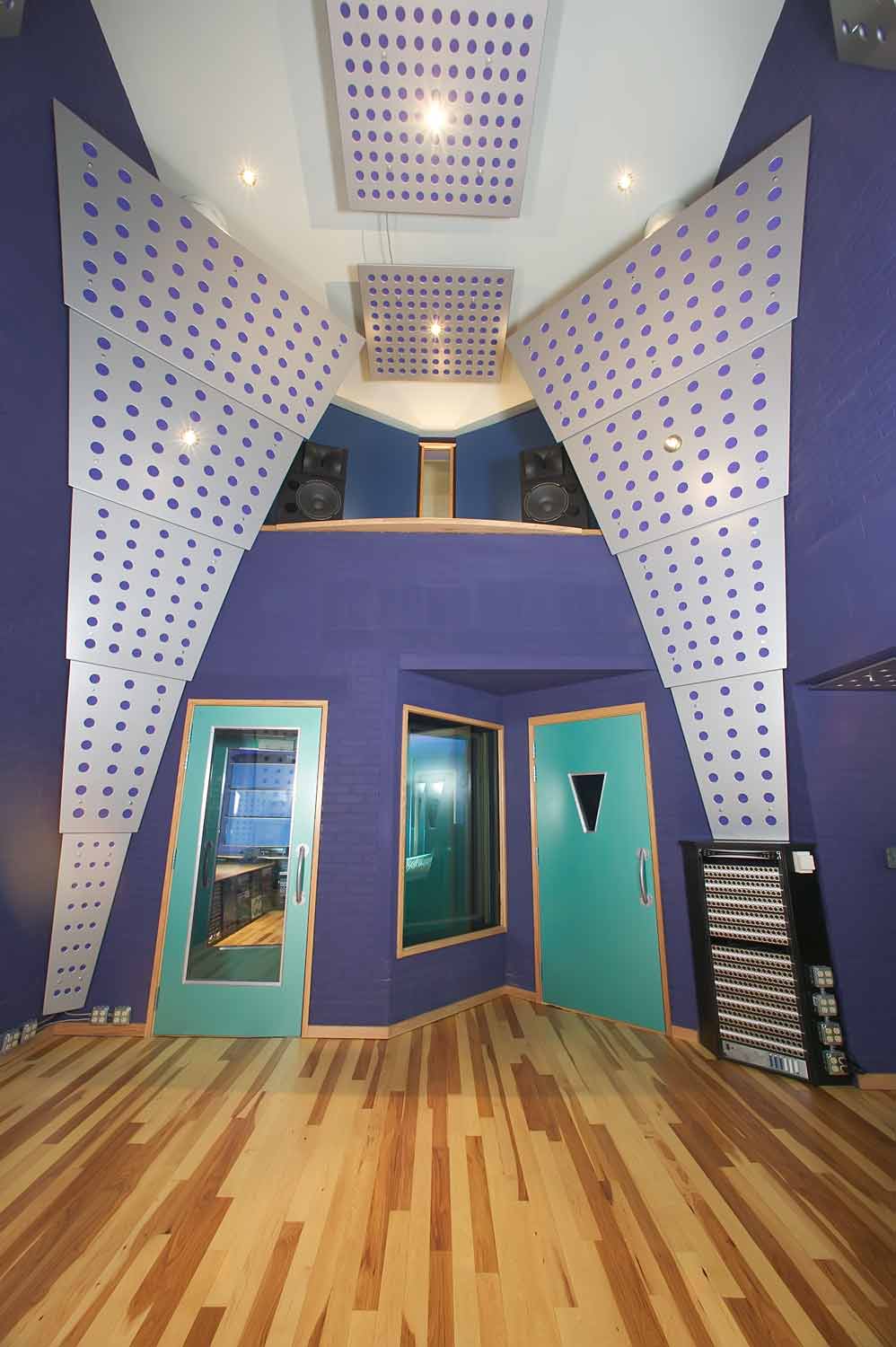 Crystalphonic's tracking room, with balcony
