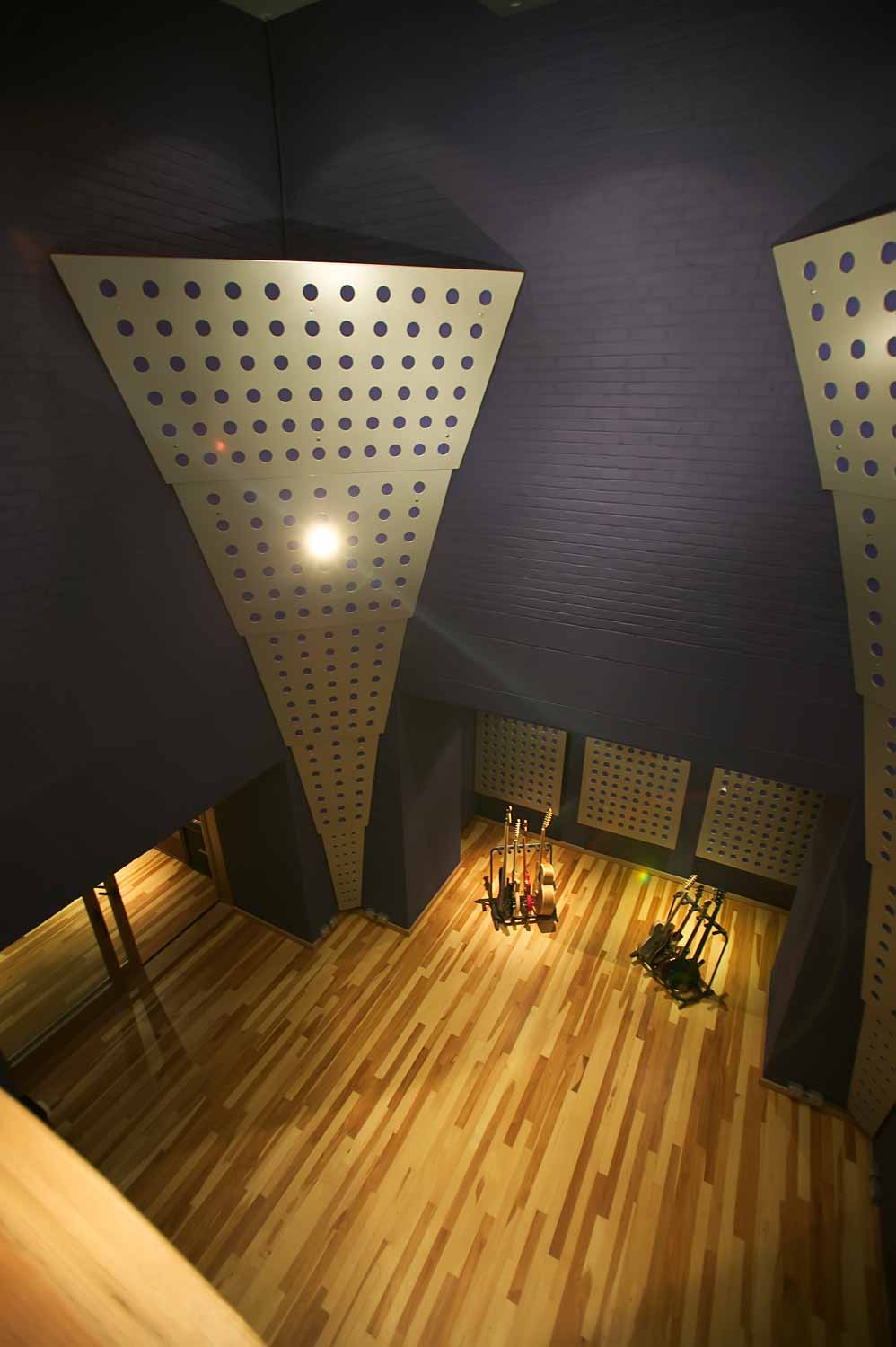 Crystalphonic's tracking room from the balcony