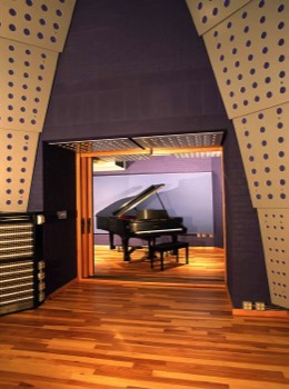 Crystalphonic's tracking room with piano