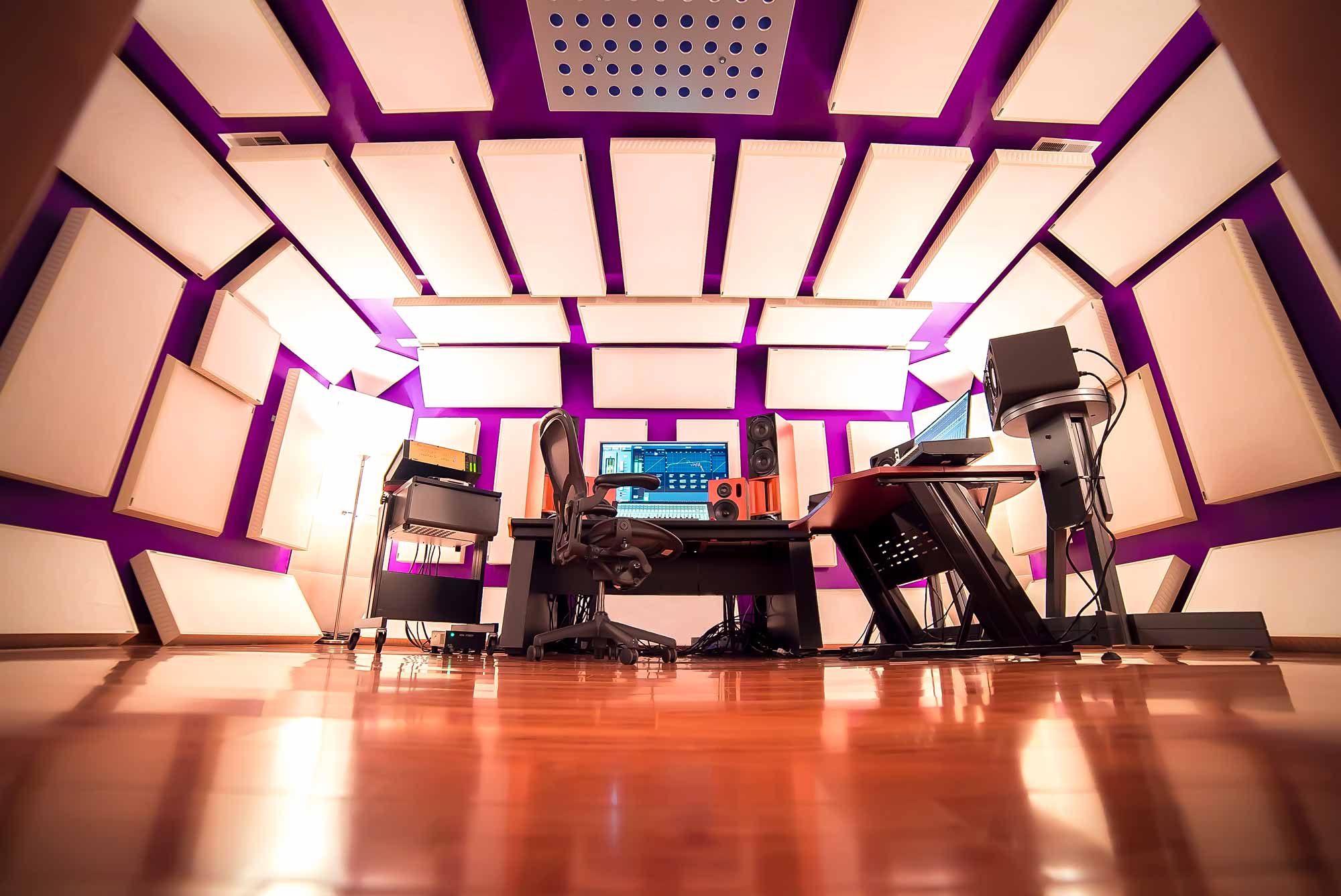 Cphonic Mastering floor level photo, designed by music producer Kevin McNoldy